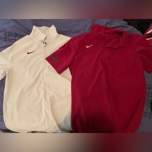 Nike Men's Polo Shirts in Red and White